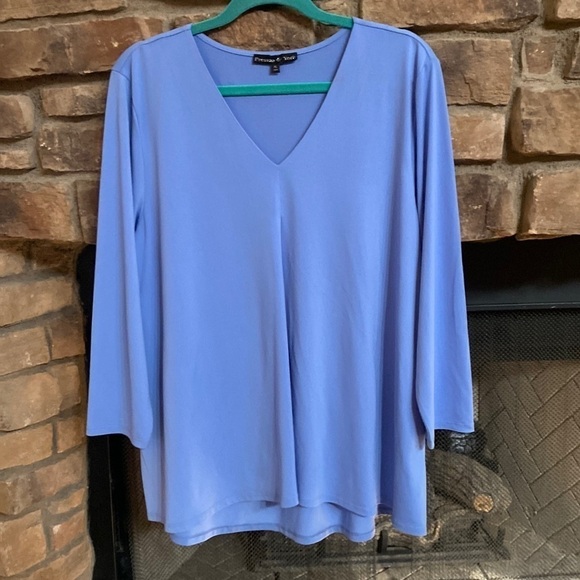Preston & York light blue high-low blouse. Size XL - Picture 1 of 6
